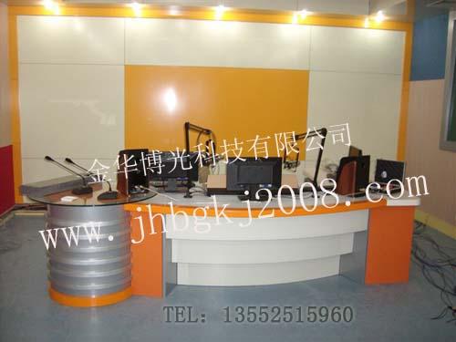 2011新款电视台演播室播音室家具直播桌播音桌访谈桌生产地北京
